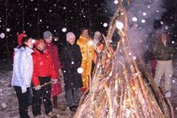 у костра в Рождество